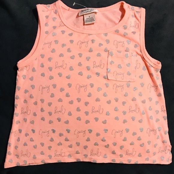 Juicy Couture Other - Juicy Couture glittery hearts Tank Top Size 5